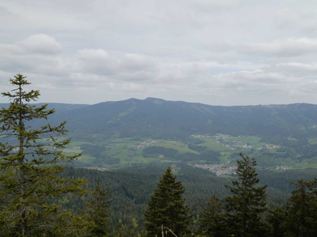Blick vom Schwarzeck zum Großen Osser