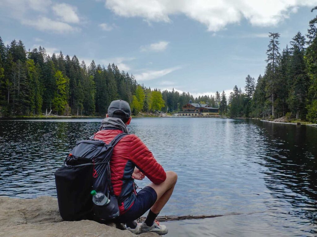 Der Großer Arbersee ist heute mein Startpunkt auf dem Goldsteig.