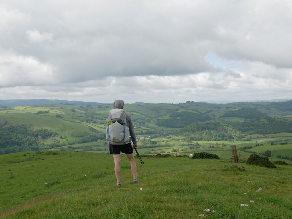 Panorama vom Cwm-Sanaham Hill