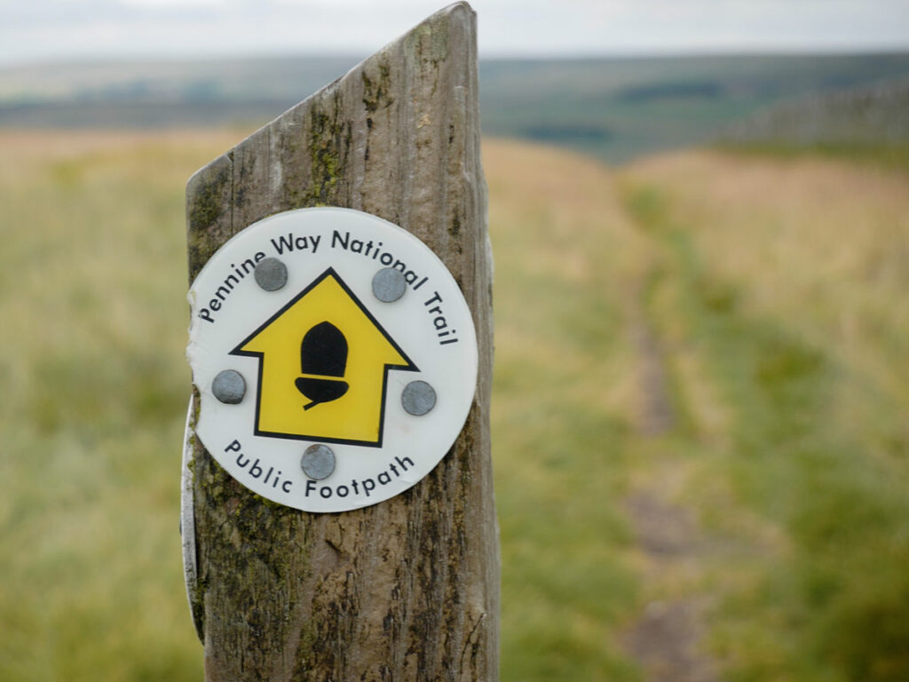 Wegmakierung am Pennine Way